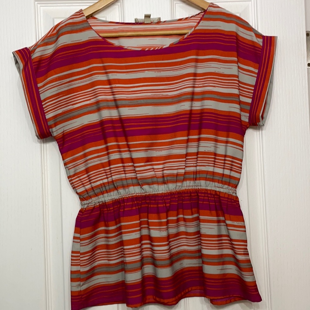 Banana Republic Size Medium Pink/Orange Blouse